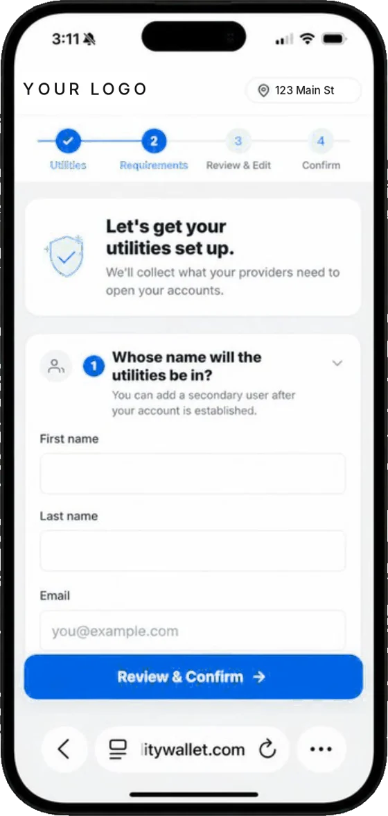 One form that collects what every provider needs