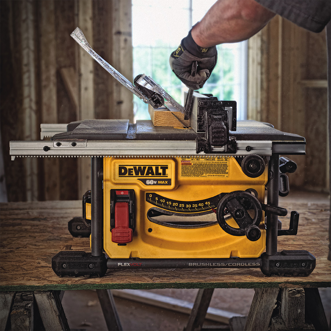 DeWalt FLEXVOLT 60V MAX Cordless Table Saw Angle Cut